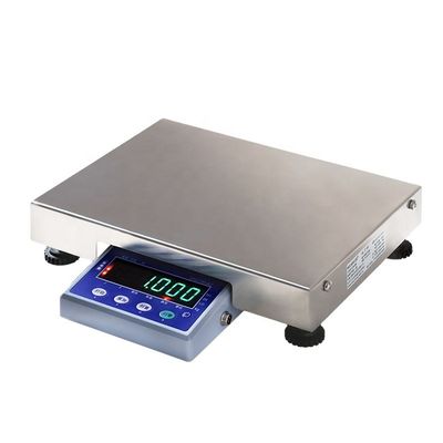 Escala de pesaje industrial con pantalla LED de 15 kg con alarma de tres colores y diseño de plataforma