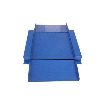 Escala de plataforma de acero al carbono industrial de 1,5 m x 1,5 m Ultra baja con rampa doblada