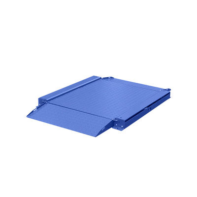 Escala de plataforma de acero al carbono industrial de 1,5 m x 1,5 m Ultra baja con rampa doblada