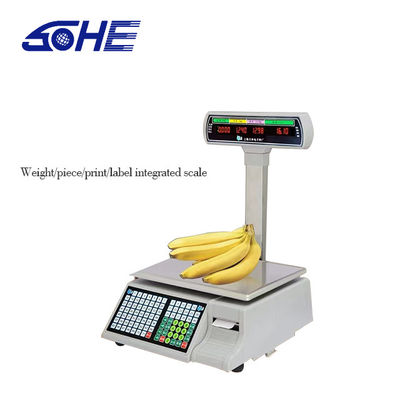 Escala de caja registradora personalizada con etiqueta de código de barras fuente de alimentación DC10.5V/1000mA