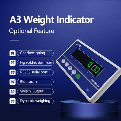 SOHE A3C Medidor de pesaje/indicador de impresión, sensor de instrumentos y pantalla con fuente de alimentación AC/DC