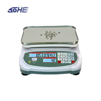 Balanza de la mesa de pesas de la industria con pantalla LCD y alcance máximo de 75 kg SOHE 2024