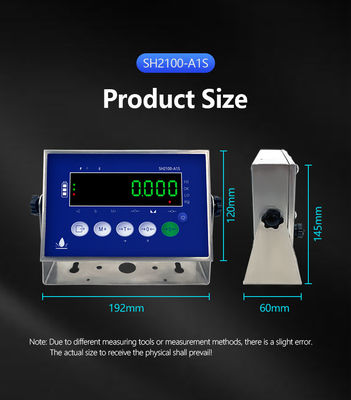 Indicador de peso de la escala impermeable de aceros inoxidables SOHE A1S 304 con pantalla LED