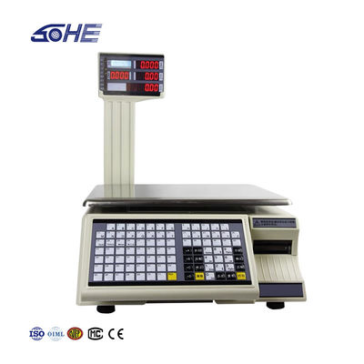 Escala de tabla de 10g de división de 30 kg simplificada con impresión avanzada y función de código de barras