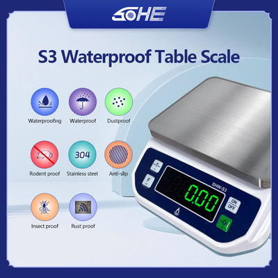 1.5KG Alta precisión ABS de acero inoxidable Escala impermeable para hornear y cocinar SOHES3