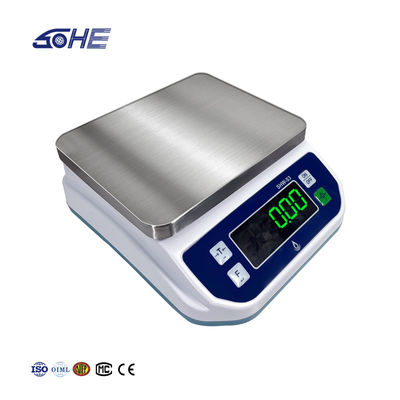 SOHES3 1.5KG Escala impermeable de acero inoxidable de alta precisión ABS para procesamiento de alimentos