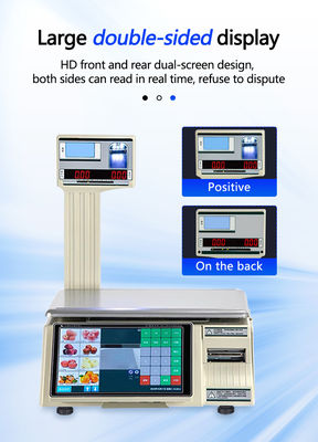 Display LCD Inteligente Tabla de códigos de barras Escala SHW-TMF6 para 30 kg Capacidad