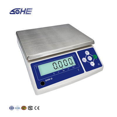 Escala de tabla de funciones Ethernet SHWDL-15KG con pantalla LCD y fuente de alimentación AC/DC
