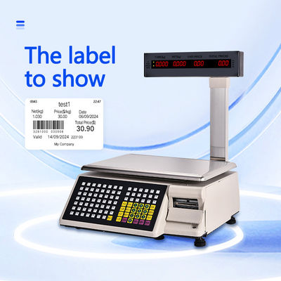 Escala de tabla de código de barras de impresión avanzada SHW-TMB 30kg con potencia AC 100-240V/DC21V