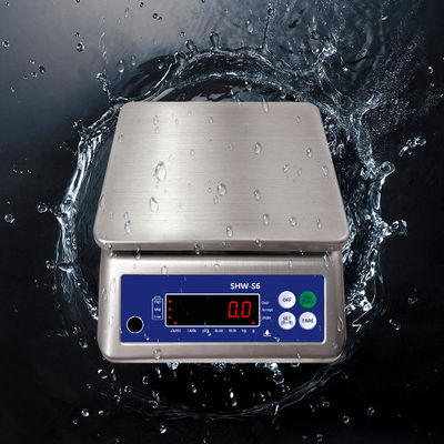 Escala impermeable de acero inoxidable SOHE S6 con capacidad de 6 kg y clasificación de protección IP68