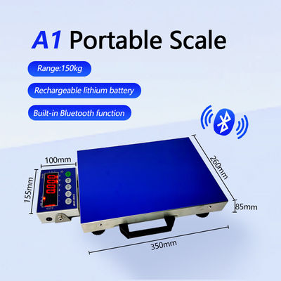 Balanza industrial Bluetooth pequeña de 100 kg con ABS y plataforma de acero inoxidable