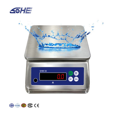 15 kg S5 Mesa impermeable de acero inoxidable con doble pantalla Balanza electrónica para -10 C-40 C
