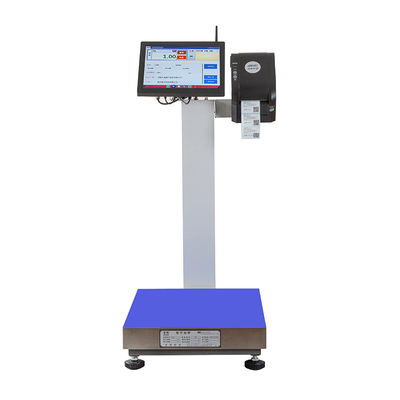Display LCD de 15 pulgadas 15-500kg Procesamiento de mariscos Dock Android Imprimir etiqueta escala -10-40C