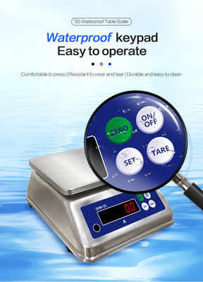 Balanza de mesa de doble pantalla de 30 kg Balanza electrónica hecha de material de acero inoxidable 304
