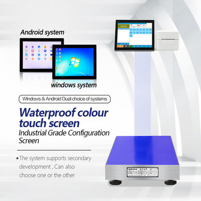 SOHE Impresión por pantalla táctil Inteligencia artificial Escala de computadora con interfaz azul