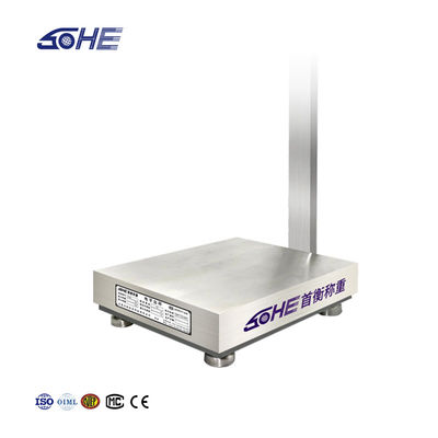 Suministro de energía 10.5V/1A 200KG Escala de acero inoxidable para fábricas de mariscos y alimentos