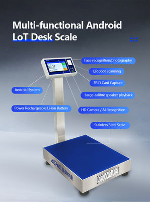 Escala inteligente Sohe Android azul de 7 pulgadas con recogida de tarjetas ID/IC/RFID y sistema de entrada-salida de Internet de las cosas