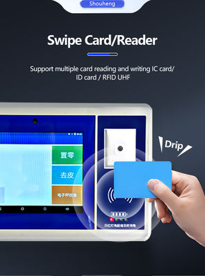 Escala inteligente Sohe Android azul de 7 pulgadas con recogida de tarjetas ID/IC/RFID y sistema de entrada-salida de Internet de las cosas