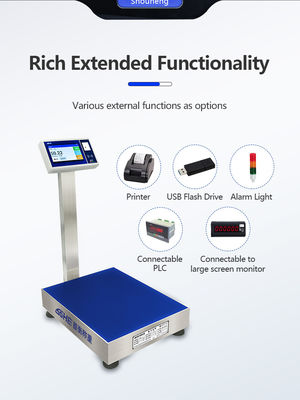 Rango máximo 200 kg Escala inteligente Android industrial con pantalla de 7 pulgadas y pantalla LCD