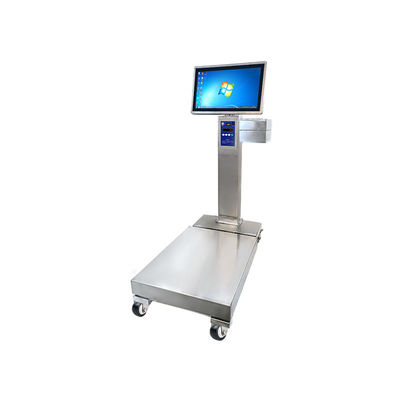 Escala de plataforma de etiquetas personalizable con capacidad de peso de 500 kg e impresora térmica de 80 mm