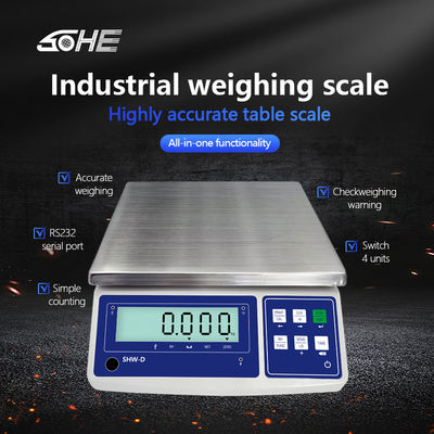 SOHE WD 3KG Balanza industrial con pantalla LCD y potencia AC220V/50HZ