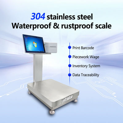 60KG SOHE Batería Simple Impermeable Inteligente Balanza Industrial de Peso Plataforma de Impresión de la Balanza Laber