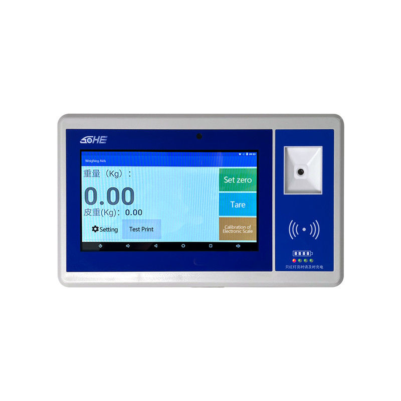 Pantalla LCD ABS de 7 pulgadas Android Smart Screen con código QR Batería de cámara Indicador de peso y sensor de tarjeta de deslizamiento
