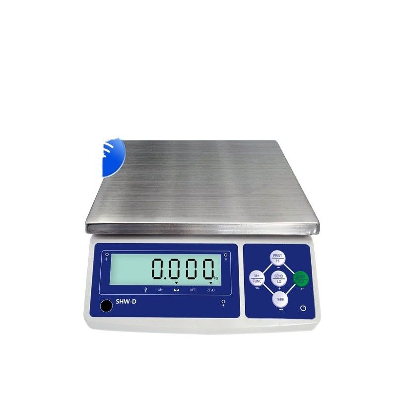 Escala de tabla de funciones Ethernet SHWDL-15KG con pantalla LCD y fuente de alimentación AC/DC