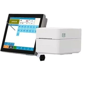 Tipo de pantalla LCD 15-100kg Rango máximo Escala de impresión de etiquetas Android para procesamiento de carne de cerdo y de res