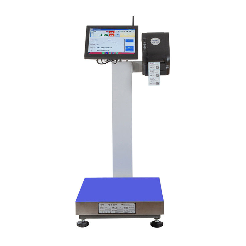 Display LCD de 15 pulgadas 15-500kg Procesamiento de mariscos Dock Android Imprimir etiqueta escala -10-40C