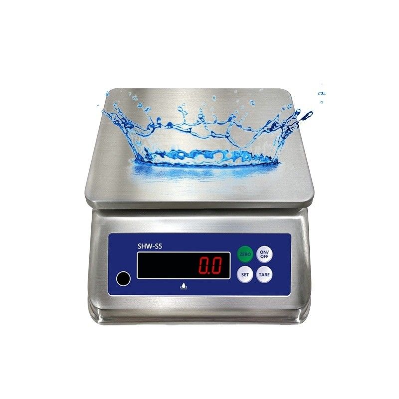 SOHE S5 Escala de acero inoxidable de 3 kg con pantalla LED doble y clasificación de impermeabilidad IP68